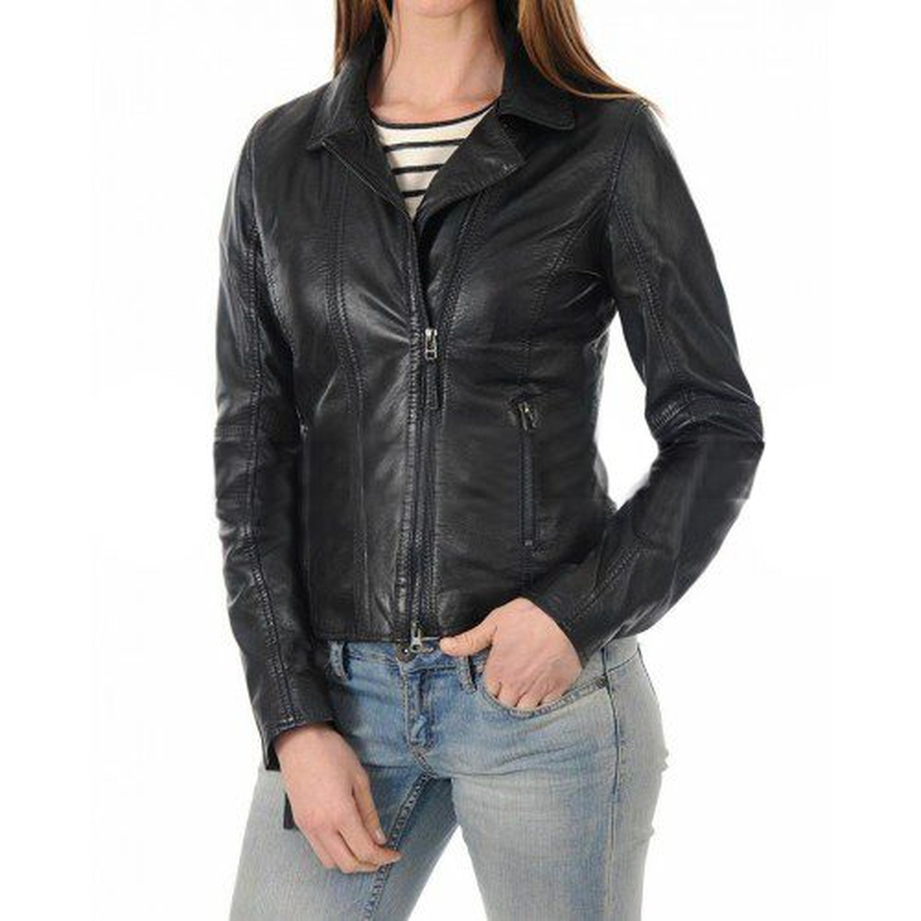 Women Slim Fit Black Biker Jacket USA Leather Jackets 02657ca9 0a96 4398 b708 9543b9f6a861