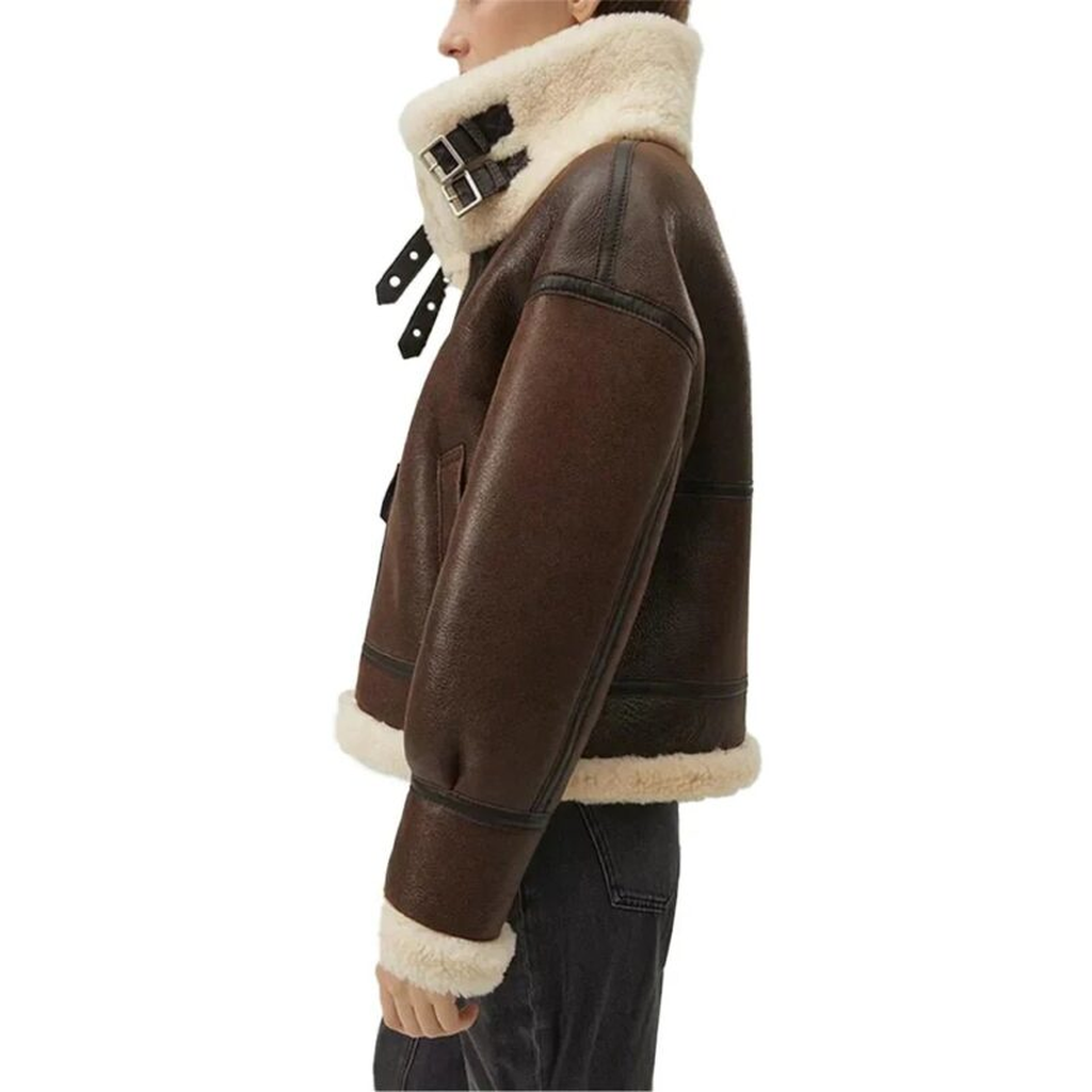 Womens Chocolate Brown B3 Sheepskin Aviator Jacket 6 22cc1ab5 7c65 43ea bebd d63aa2eee739 918310