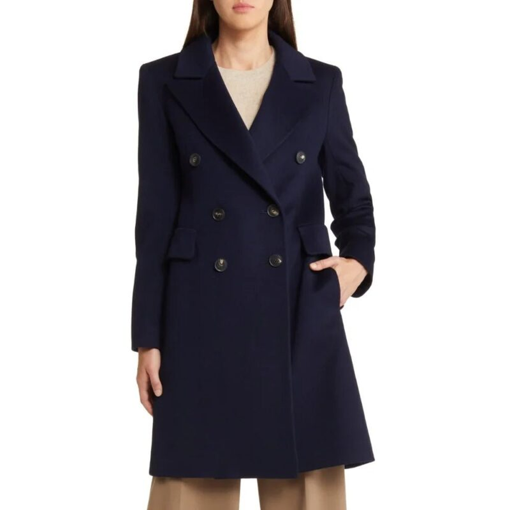 Womens Classic Dark Blue Double Breasted Wool Trench Coat 4 a0ad69d7 b3ac 4c47 9665 436c173cfec8 974238