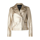 Womens Lapel Light Gold Leather Biker Jacket 1 d8410c4f 1610 4eb7 b561 18523b611c2a 631705
