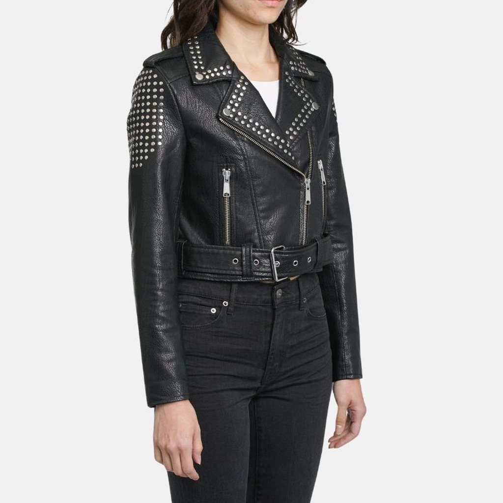biker studded leather jacket for womens 9b677e4c 2c4a 477a 9fb9 7e00a64b2433