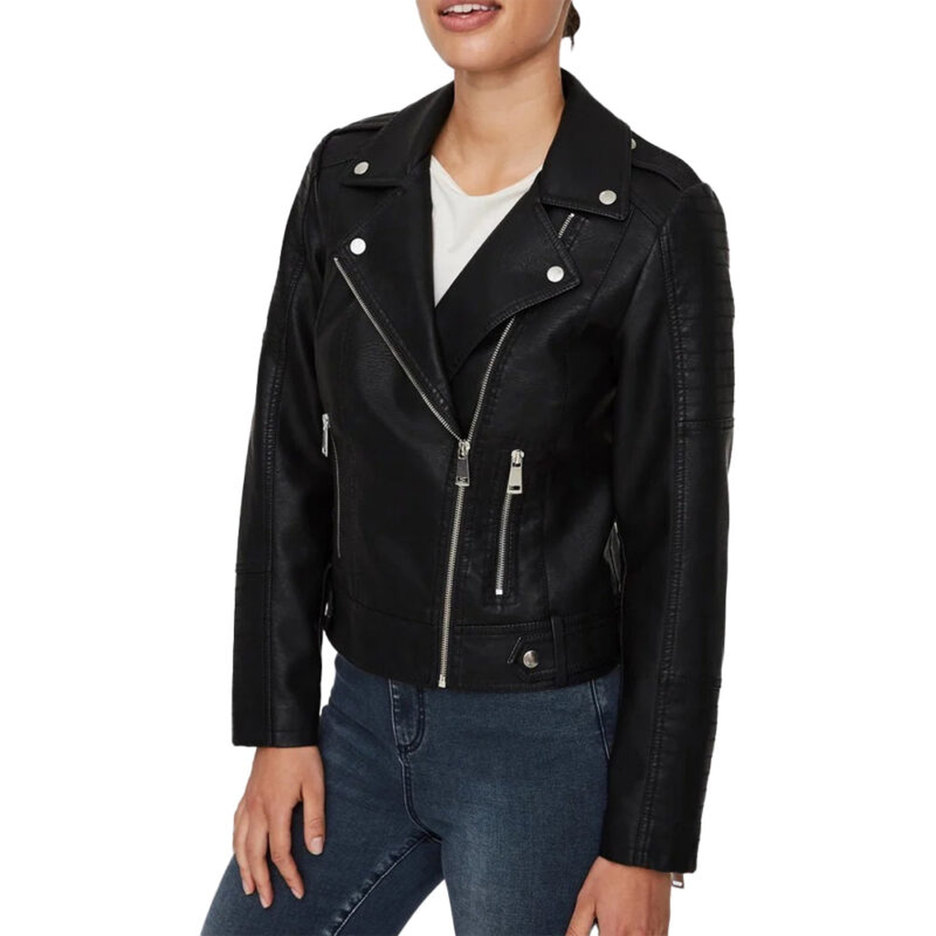black biker jacket