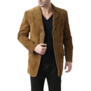 bronw suede leather blazer