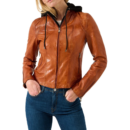 cognac leather brown jacket