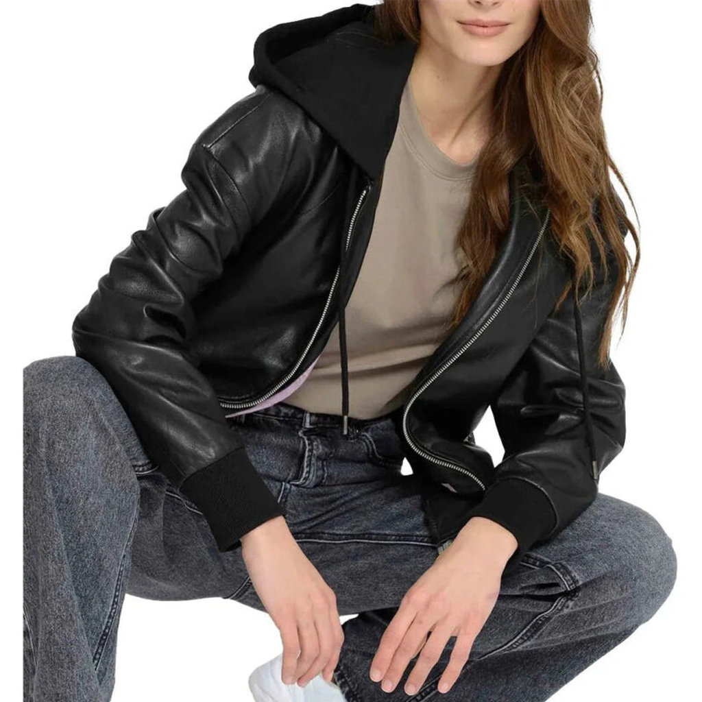 hooded bomber leather jacke 908391 2fcf8693 9fbd 4577 9e44 380838d65cde