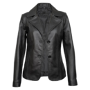 labskin black leather blazer jacket