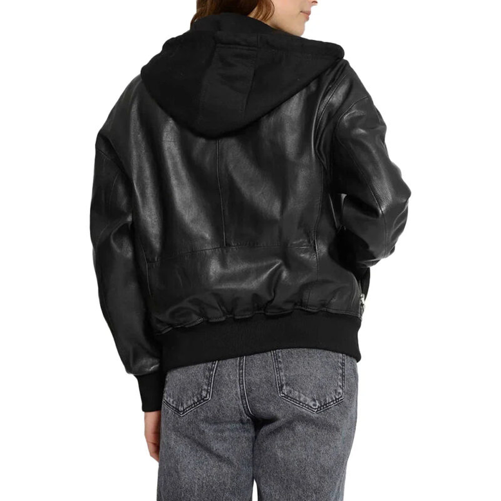 leather jacket with hood 0a8ea942 e056 4626 a01f 946a7864d5a3