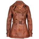leather trech coat for womens