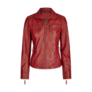 maroon leather biker jacket womens