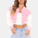 pink barbie wool cropped varsity jacket womens 6a3e143e c6d8 4578 a1d5 37317c252450