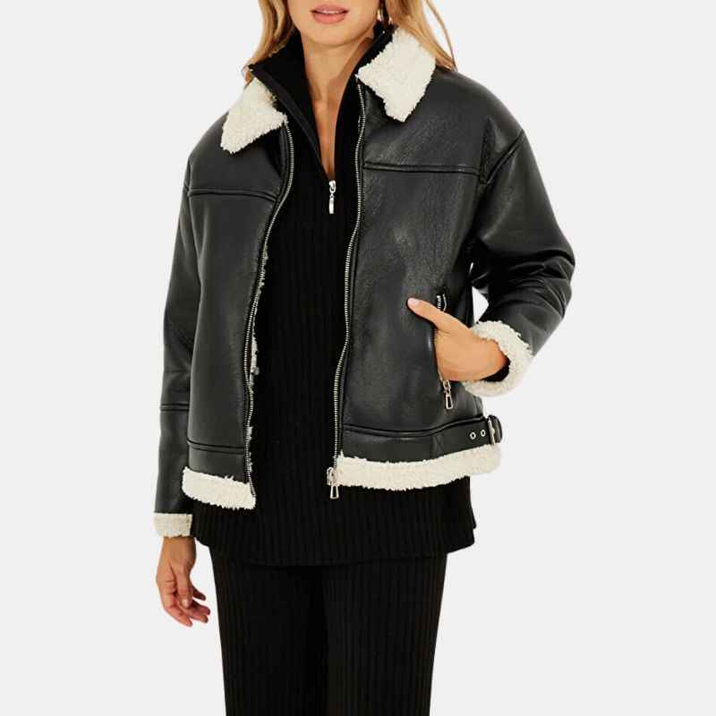 raf aviator flying pilot womens black leather 5e3c1ec4 5f5a 49f7 994c 24e9a8022941