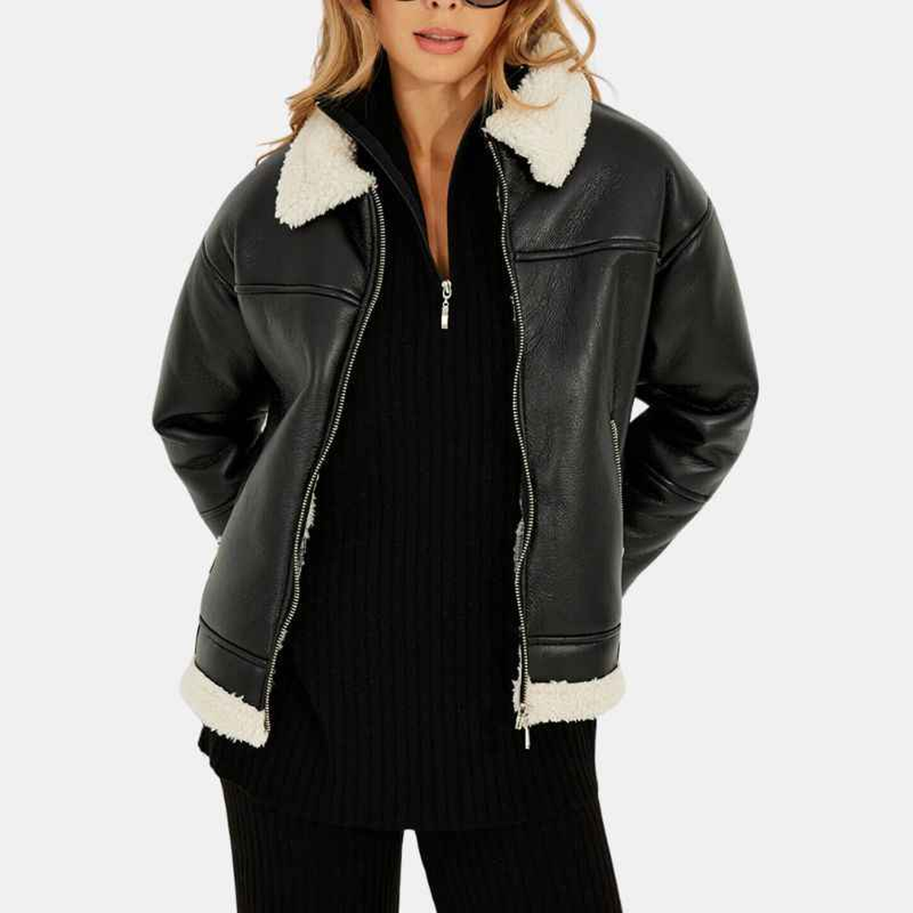 raf aviator pilot womens black leather jacket ae7c1008 cb0a 427d 938a e3ea1ca64aa9