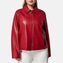 shirt collar red womens leather jacket 9ed393a5 ae78 4e31 8cb7 ad4e964e48f0
