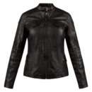 womens black biker leather jacket