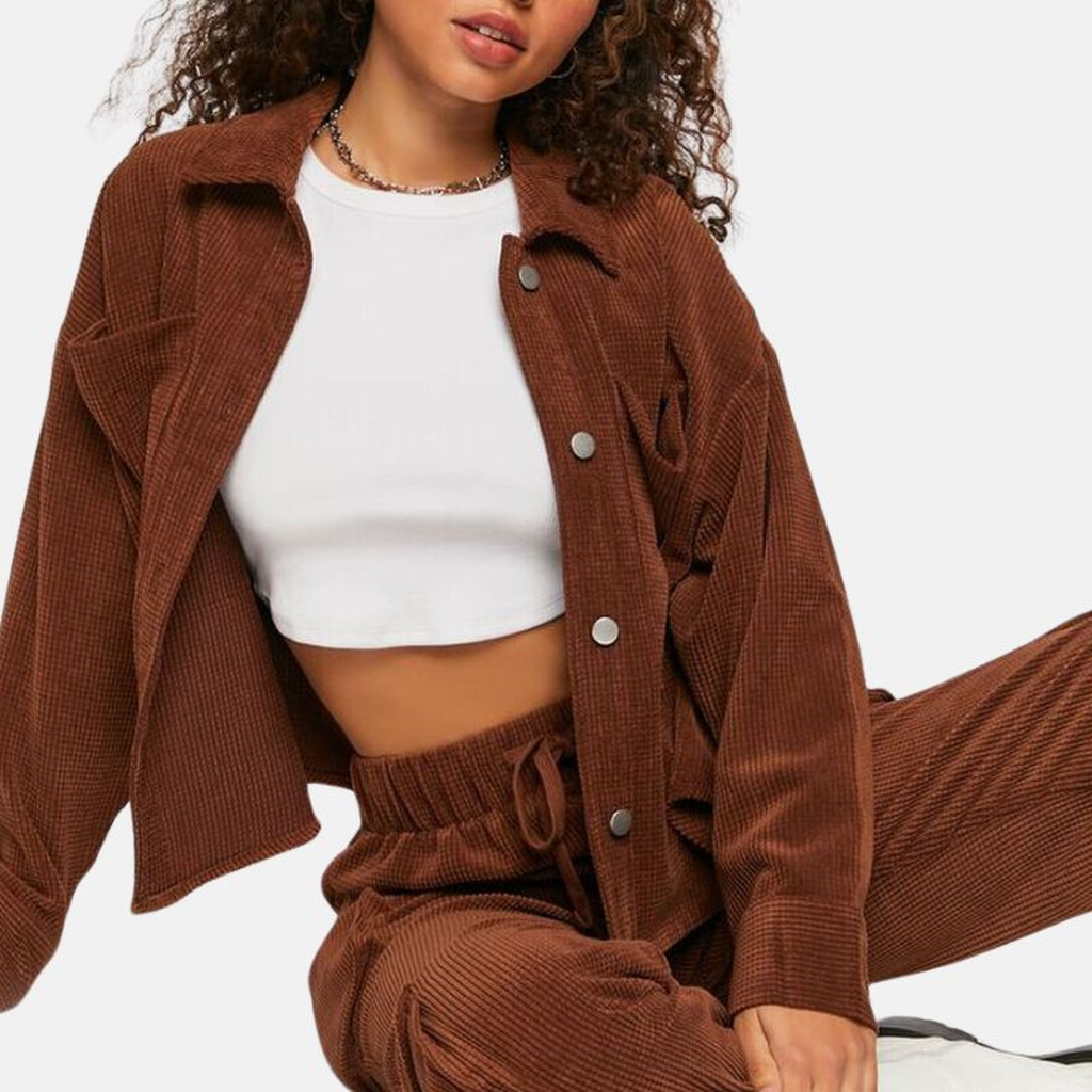 womens brown suede corduroy shirt jacket e4d13f28 da78 4a65 b51b fd3e0d1afd1e