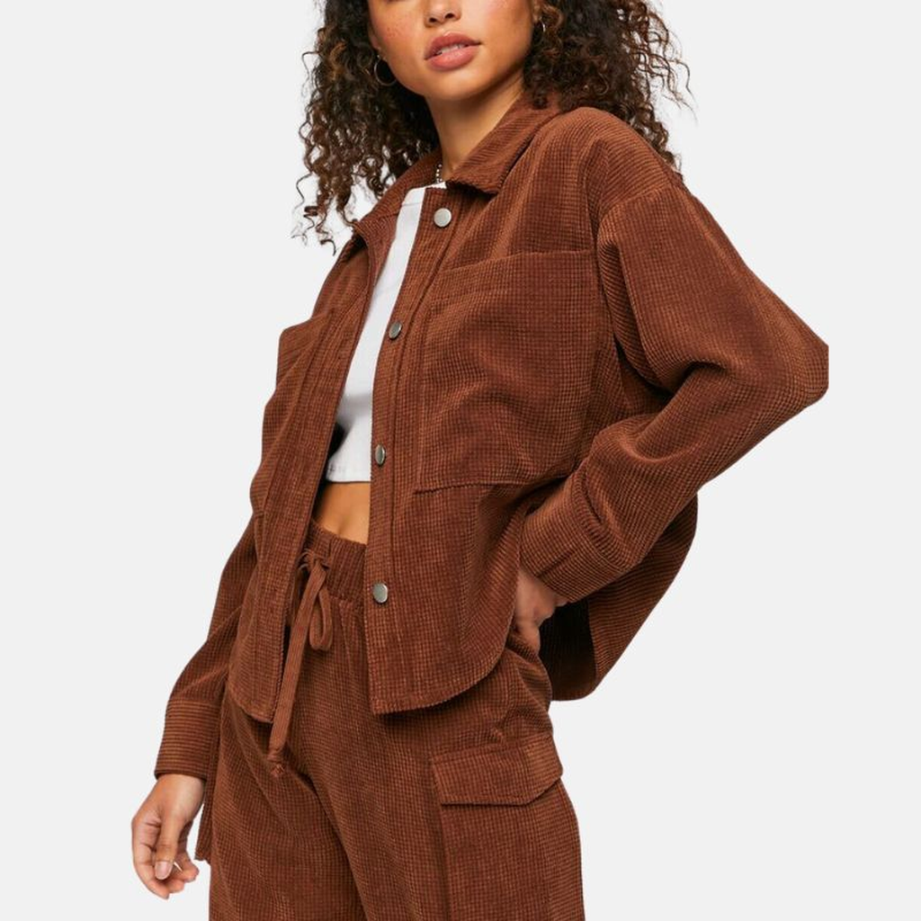womens brown suede corduroy shirt 6c992814 6b3b 43f5 9990 0e53876693f7
