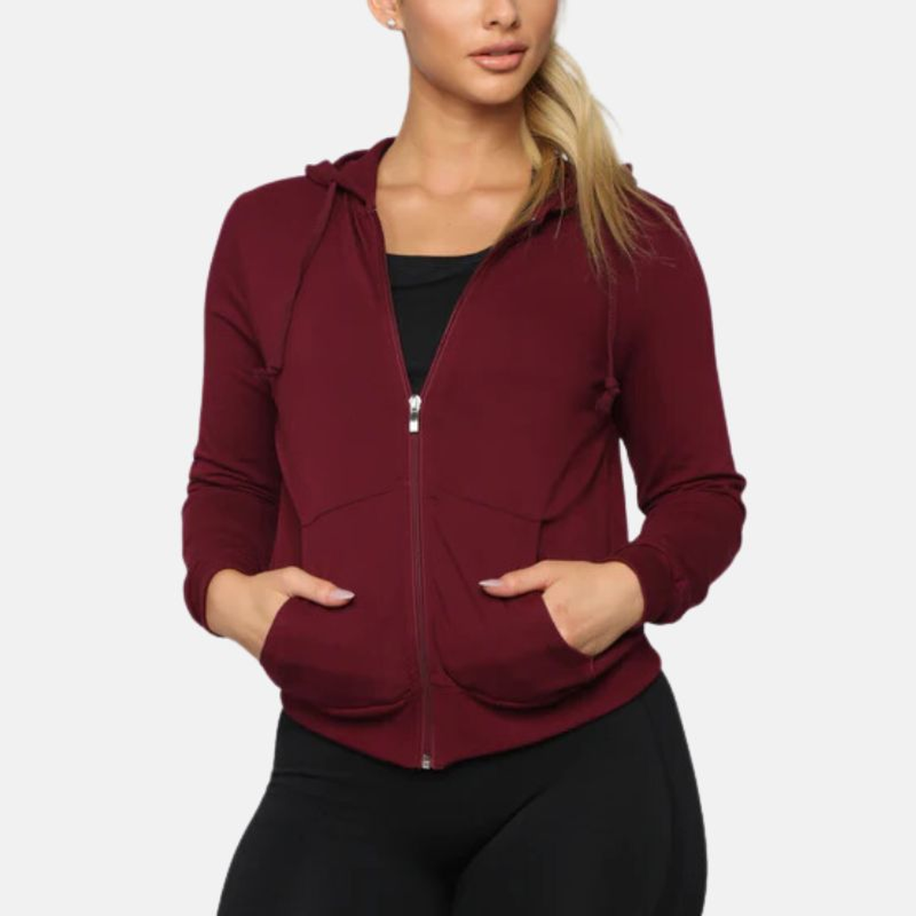 womens maroon zip up hooded jacket 3790bdf7 d5b7 4888 9955 235ef03b93b9